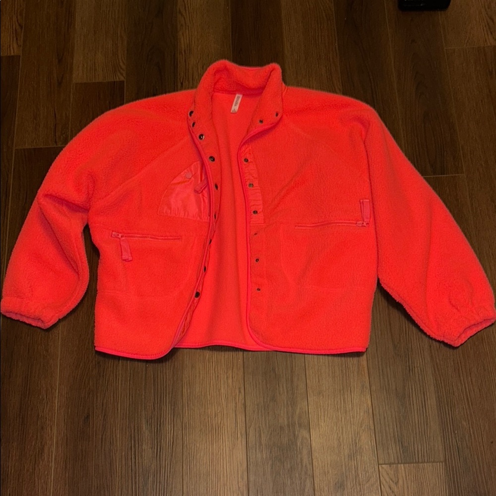 Bright Orange Fleece Jacket